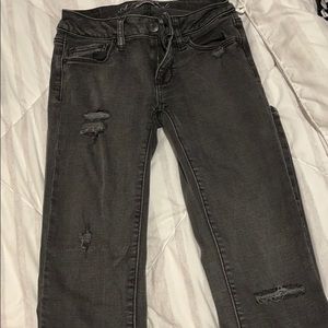 Black low rise jeans